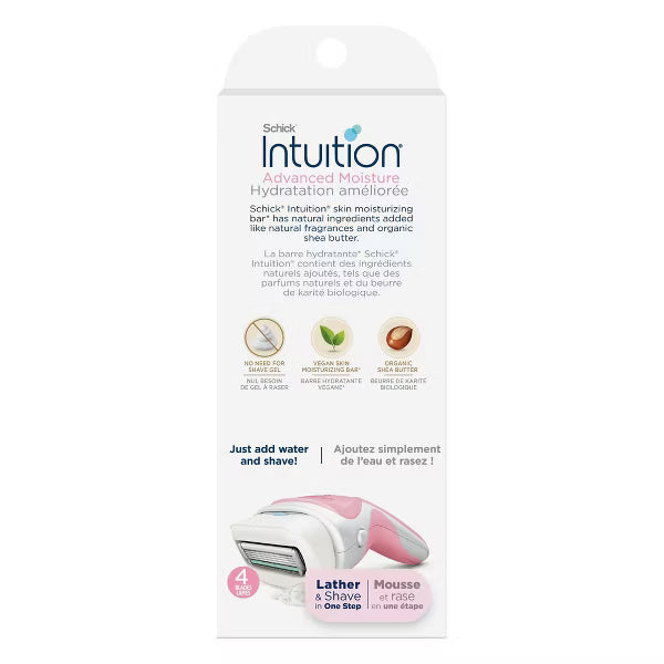 Schick Intuition Advanced Moisture Razor Starter Set - Handle + 2 Refills