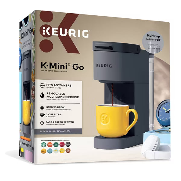 Keurig K-Mini Go K-Cup Pod Coffee Maker - Gray