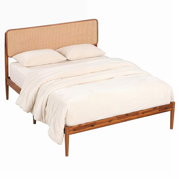 Costway Full Size Wood Platform Bed Frame - Brown