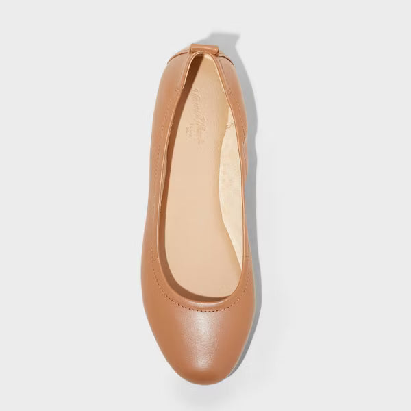 Universal Thread™ Women's Danielle Scrunch Ballet Flats - Cognac