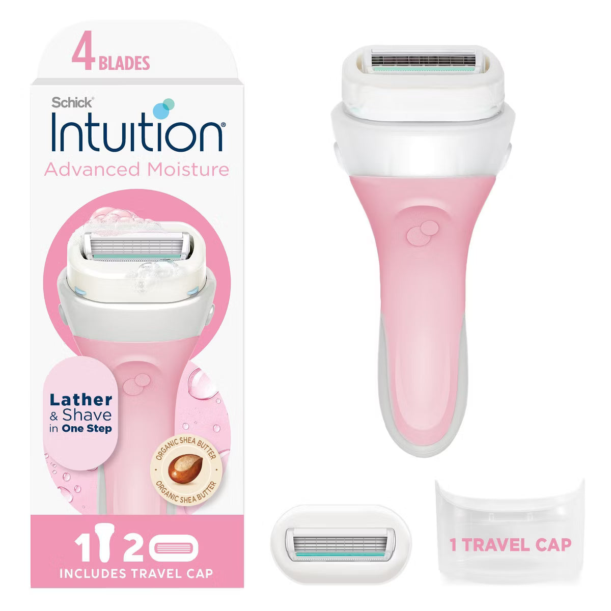 Schick Intuition Advanced Moisture Razor Starter Set - Handle + 2 Refills