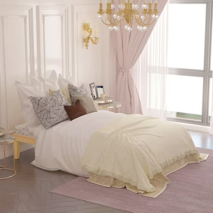 Costway Full Size Wood Platform Bed Frame - Natural
