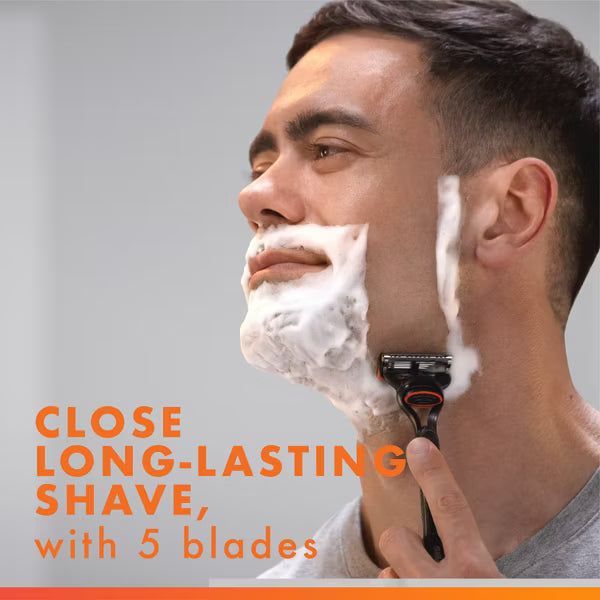 Gillette Fusion5 Men's Reusable Razor - Handle with 5 Blade Refills