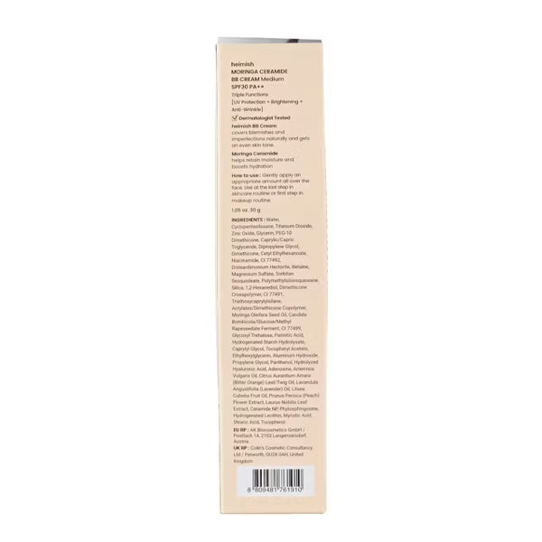 Heimish Moringa Ceramide BB Tinted Moisturizer, Shade 25 Medium