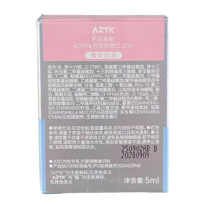 AZTK Jello Color Liquid Blush, JC01 Sakura Milk Jelly, Soft Matte Finish