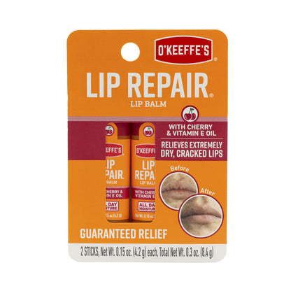 O'Keeffe's Cherry & Vitamin E Lip Repair® Lip Balm – 2 Count
