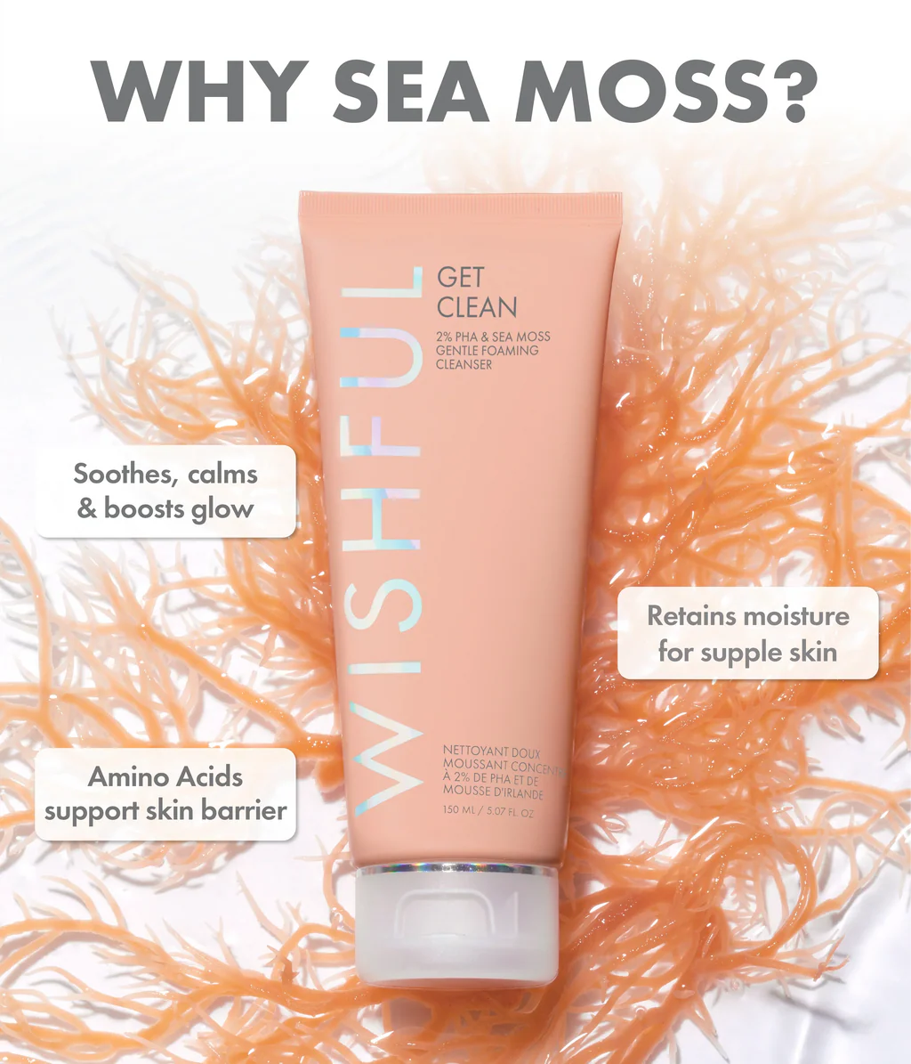 GET CLEAN 2% PHA & SEA MOSS GENTLE FOAMING CLEANSER