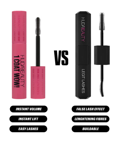 HUDA BEAUTY 1 COAT WOW! EXTRA VOLUMIZING AND LIFTING MASCARA