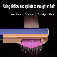 **2-in-1 Ionic Hair Dryer & Straightener – Wet & Dry Multi-Style Hair Tool**