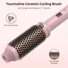 **PTC Ceramic Thermal Curling Brush – Heated Hot Brush for Loose & Voluminous Curls**