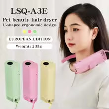 **High-Power Silent Pet Hair Dryer – Portable Dog Grooming Dryer with Brush**