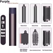 **6-in-1 Hot Air Hair Styler – Auto Curler, Straightening Brush & Hair Dryer**