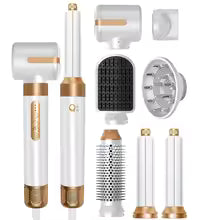 **7-in-1 High-Speed Ionic Hair Dryer Brush – Hot Air Styler with Diffuser & Auto Curler**