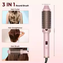 **PTC Ceramic Thermal Curling Brush – Heated Hot Brush for Loose & Voluminous Curls**