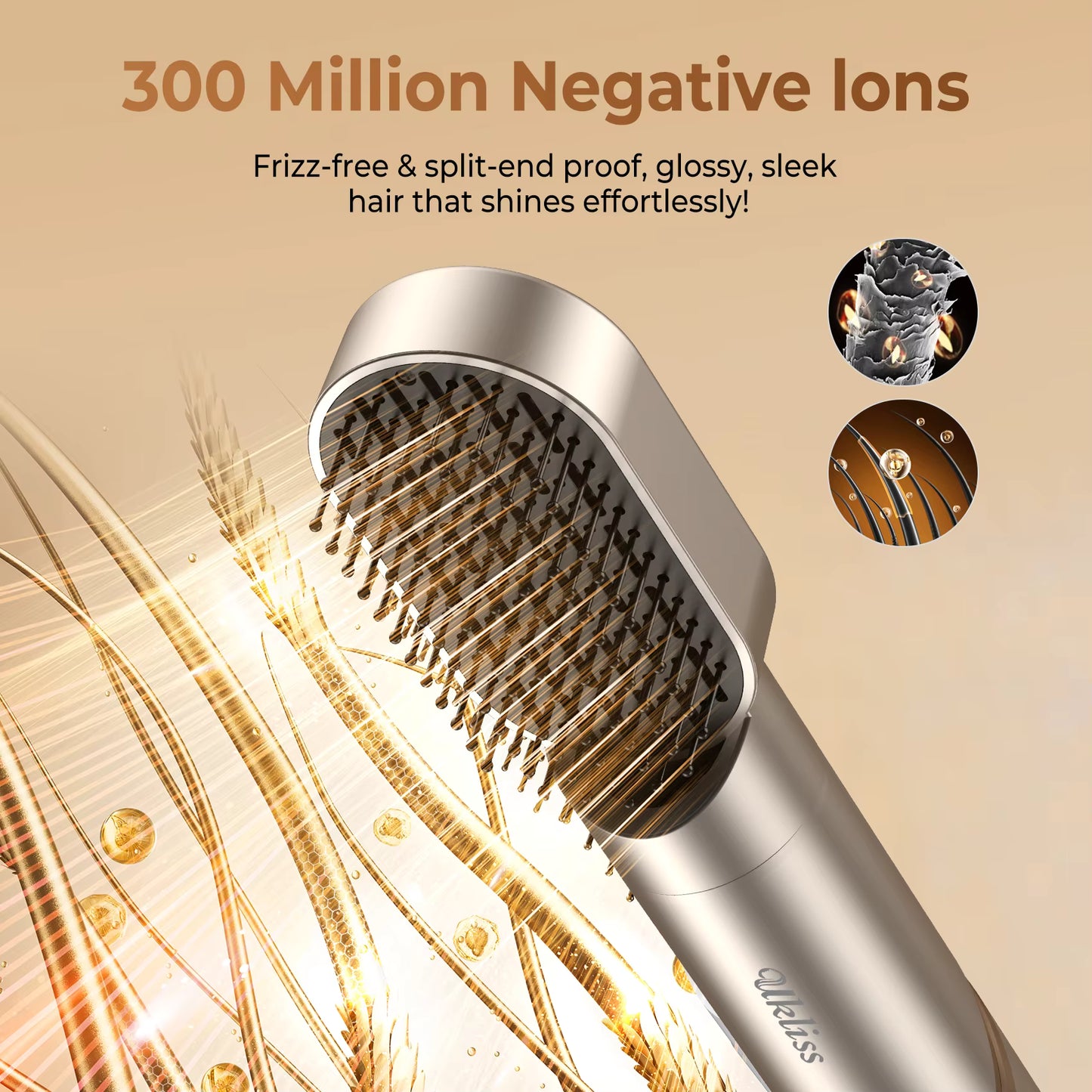 **8-in-1 High-Speed Hair Dryer Brush – Ionic Hot Air Styler & Blow Dryer**