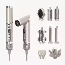 **TINSOL 8-in-1 Ionic Hair Dryer & Air Styling Set – Curling Brush Multi-Function Styler**