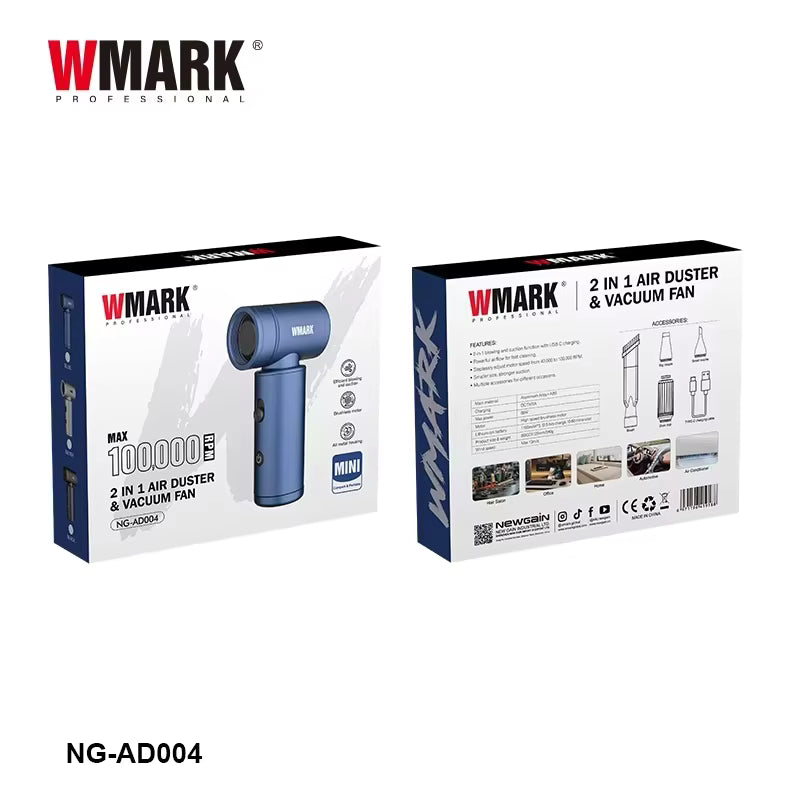 **WMARK NG-AD004 2-in-1 Handheld Vacuum Cleaner & 100,000 RPM Portable Air Blower**