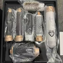 **6-in-1 Hair Dryer Brush Set – Ionic Hot Comb, Curler & Straightener Styler**