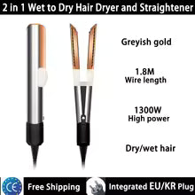 **2-in-1 Ionic Hair Straightener & Dryer – Fast Heating Flat Iron for Home & Salon**