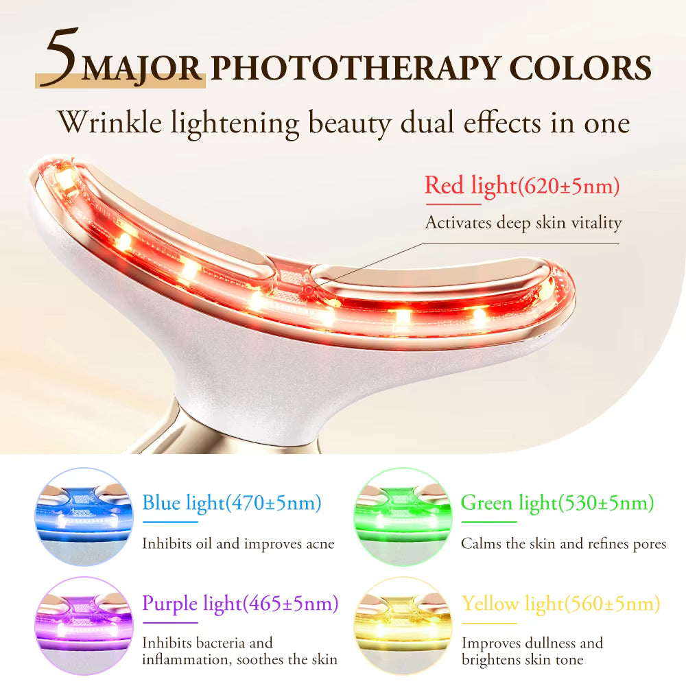 ANLAN Dual Polar Neck Massager – 5 Color LED Beauty Device