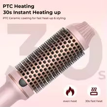 **PTC Ceramic Thermal Curling Brush – Heated Hot Brush for Loose & Voluminous Curls**
