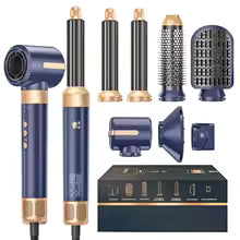 **7-in-1 High-Speed Ionic Hair Dryer Brush – Hot Air Styler with Diffuser & Auto Curler**