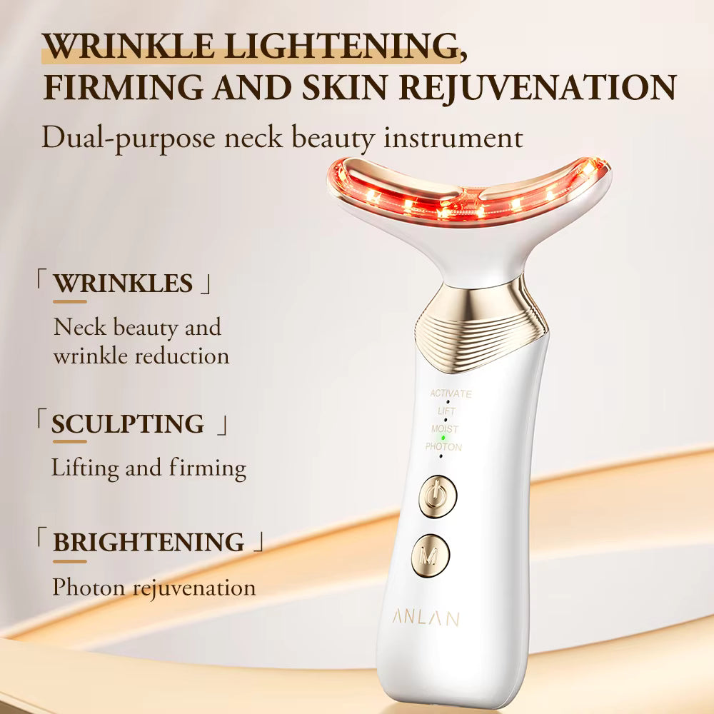 ANLAN Dual Polar Neck Massager – 5 Color LED Beauty Device