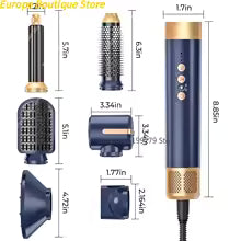 **7-in-1 High-Speed Ionic Hair Dryer Brush – Hot Air Styler with Diffuser & Auto Curler**