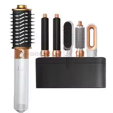 **6-in-1 Hair Dryer Brush Set – Ionic Hot Comb, Curler & Straightener Styler**
