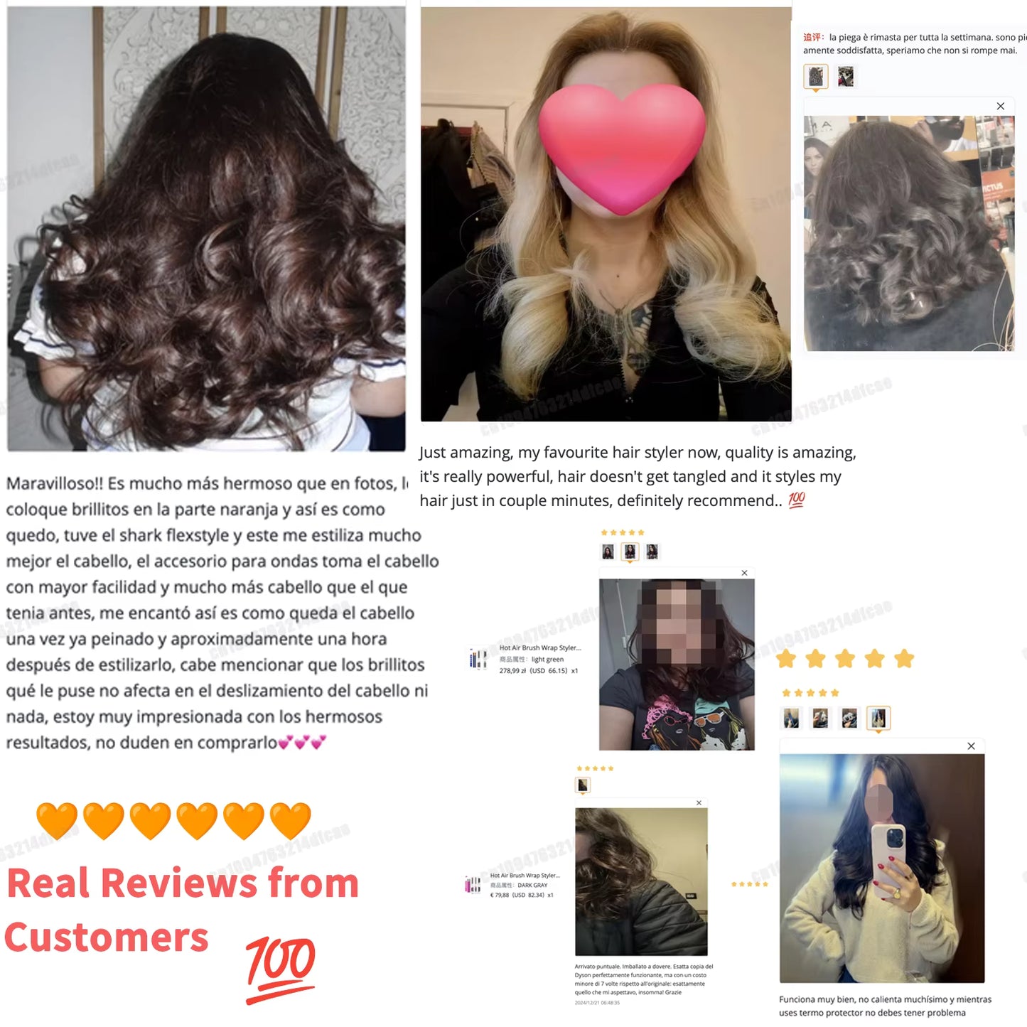 **6-in-1 Hot Air Hair Styler – Auto Curler, Straightening Brush & Hair Dryer**