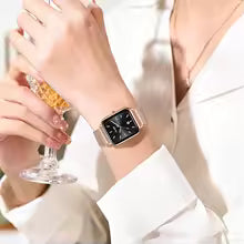 **SUNKTA Luxury Square Quartz Watch – Waterproof Luminous Analog Watch with Auto Date & Silicone Strap for Men & Women**