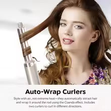 **TINSOL 8-in-1 Ionic Hair Dryer & Air Styling Set – Curling Brush Multi-Function Styler**