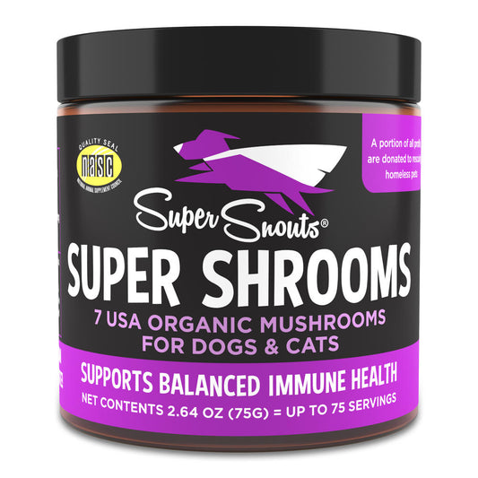 Super Snouts® Super Shrooms Pet Supplement – 75g | Daily Immune & Wellness Support for Dogs & Cats