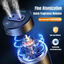 **380ml Dual Spray Car Humidifier & Essential Oil Diffuser – USB Air Freshener**