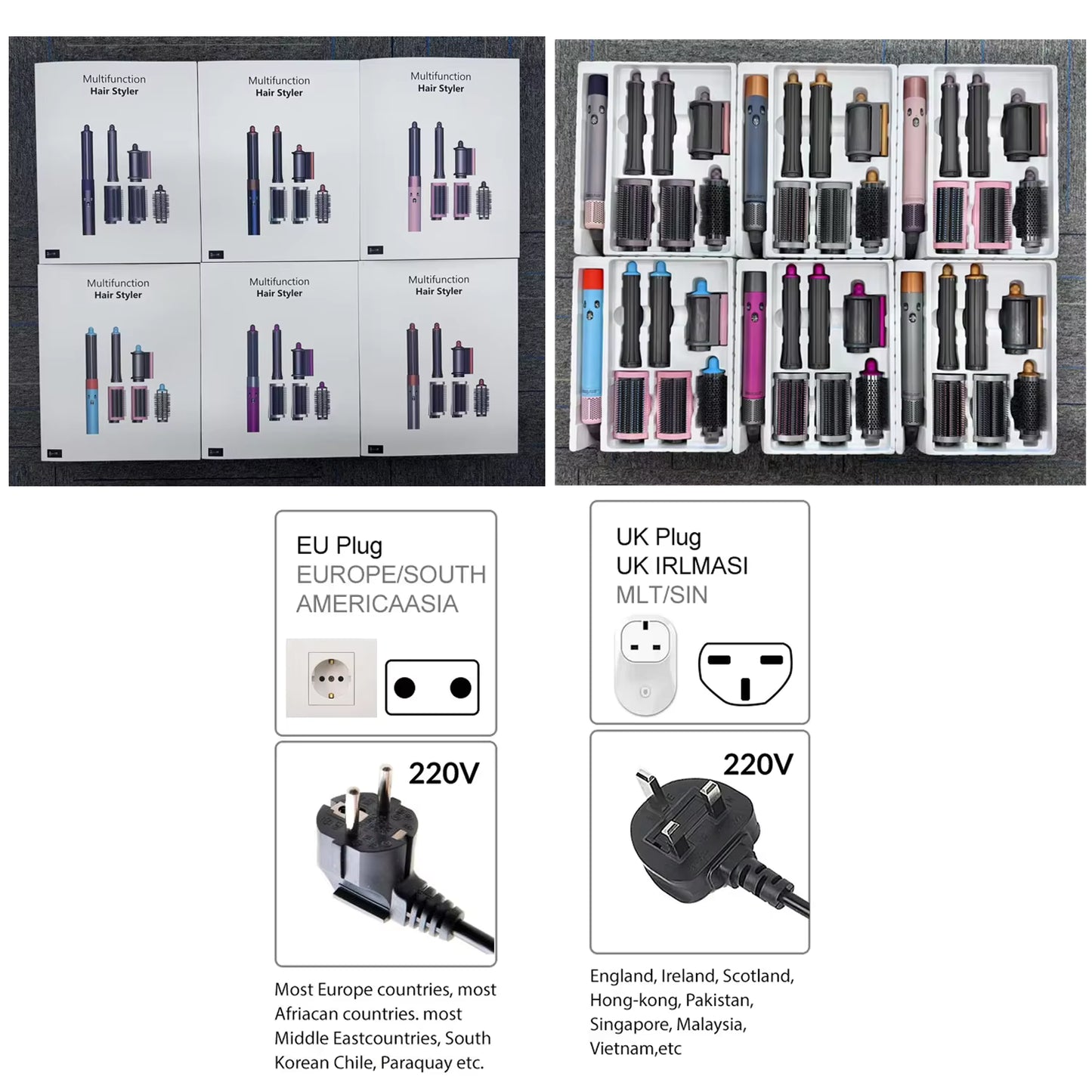 **6-in-1 Hot Air Hair Styler – Auto Curler, Straightening Brush & Hair Dryer**