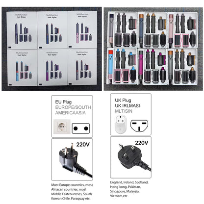 **6-in-1 Hot Air Hair Styler – Auto Curler, Straightening Brush & Hair Dryer**