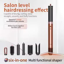 **6-in-1 Professional Hair Styling Tool Set – 150,000 RPM High-Speed Hair Dryer, Straightener & Curling Iron**