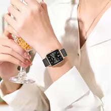**SUNKTA Luxury Square Quartz Watch – Waterproof Luminous Analog Watch with Auto Date & Silicone Strap for Men & Women**