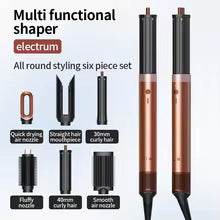 **6-in-1 Professional Hair Styling Tool Set – 150,000 RPM High-Speed Hair Dryer, Straightener & Curling Iron**