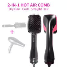 **One-Step Hot Air Hair Brush – Hair Dryer, Straightener & Styling Tool**