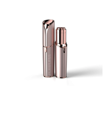 Finishing Touch Flawless Facial Hair Remover for Women, Electric Face Razor for Women with LED Light for Instant and Painless Hair Removal, Blush & Rose Gold