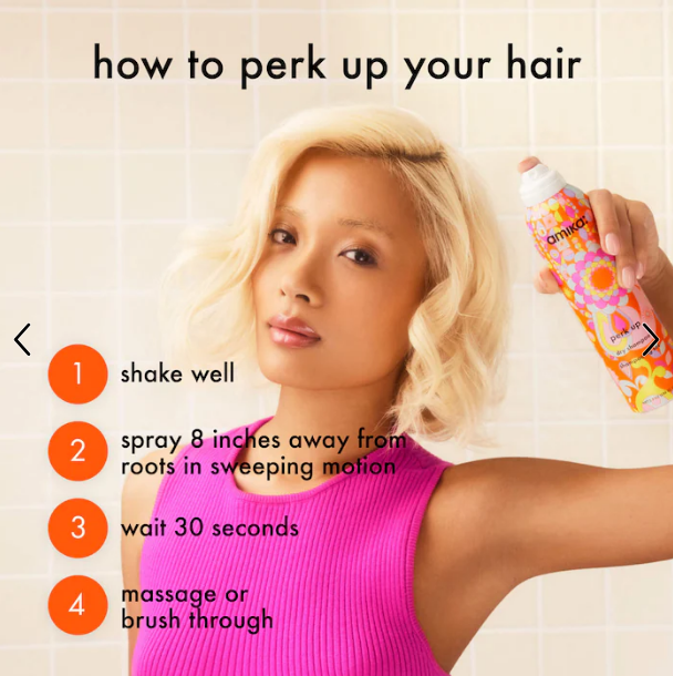 Amika Perk Up Talc-Free Dry Shampoo: Refresh and Revive Your Hair Instantly