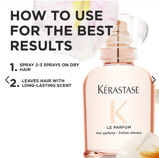 Kérastase Gloss Absolu Hair Perfume – Radiant Citrus, Vanilla & Rose Blend