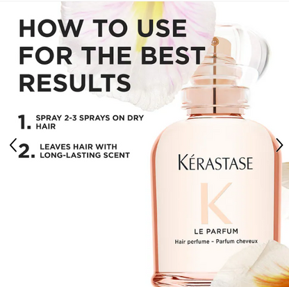 Kérastase Gloss Absolu Hair Perfume – Radiant Citrus, Vanilla & Rose Blend