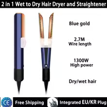 **2-in-1 Ionic Hair Straightener & Dryer – Fast Heating Flat Iron for Home & Salon**