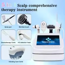 **Electric Silicone Scalp Massager – Red Light Hair Growth & Scalp Care Brush**