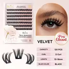 Befer Self-Stick Manga Lash Clusters 120PCS Natural Eyelashes