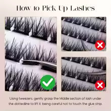 Befer Self-Stick Manga Lash Clusters 120PCS Natural Eyelashes