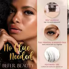 Befer Self-Stick Manga Lash Clusters 120PCS Natural Eyelashes