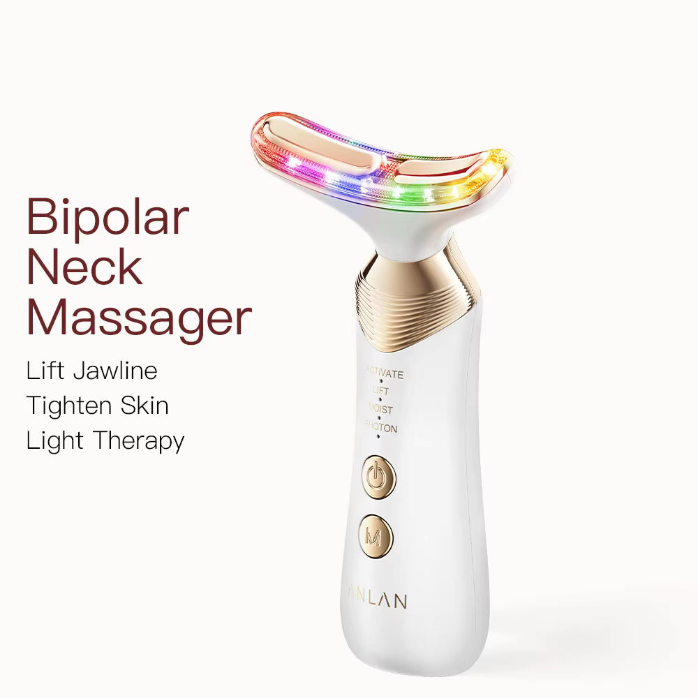 ANLAN Dual Polar Neck Massager – 5 Color LED Beauty Device